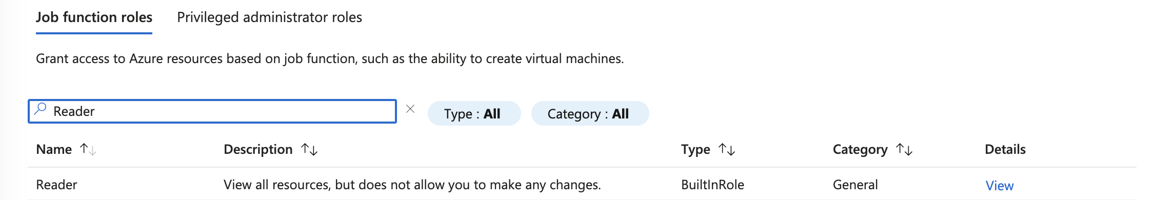 Reader role selected on the Role tab